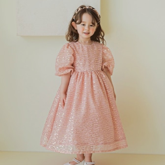 키즈톡톡 구름별 아동 원피스 드레스-핑크 (S) 유아 키즈 3세 세돌 생일 파티 귀여운 예쁜 반짝 공주
