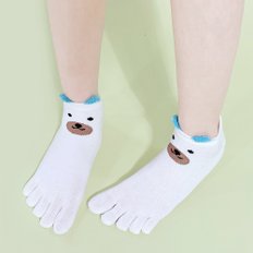 [삭스팡]여성 파스텔알파카 발가락 스니커즈양말 3켤레