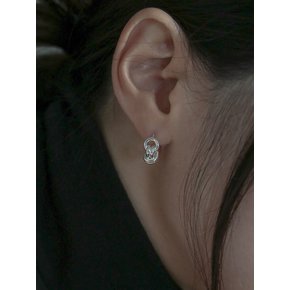 silver925 double knotted earrings (2color)