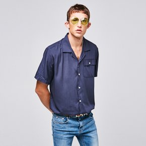 POCKET COLLAR SHIRTS_NAVY