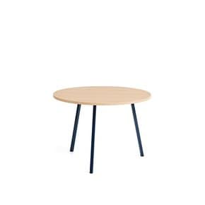 헤이 HAY Loop Stand Table Round Ø105 루프 스탠드 테이블 라운드 오크/딥 블루 프레임