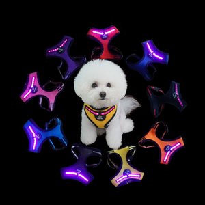 REAL PET 레드라이트 LED 하네스 9color 강아지 가슴줄 애견 산책 용품