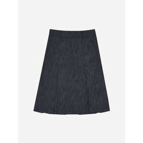 STRAIGHT MIDI SKIRT - DENIM NAVY