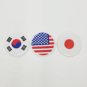 옷 가방 리폼 열접착 국기 자수 와펜 패치