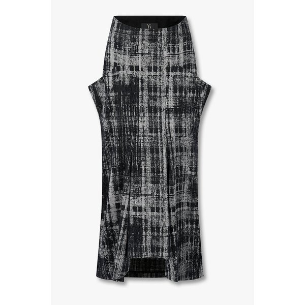 [Y`s]페이디드 플레드 자카드 드롭 스커트 6615316200000