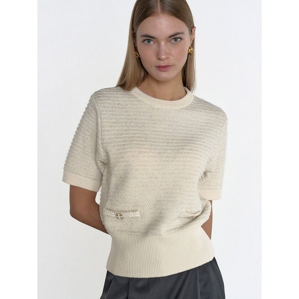 Round Spangle Wool Knit (2color)
