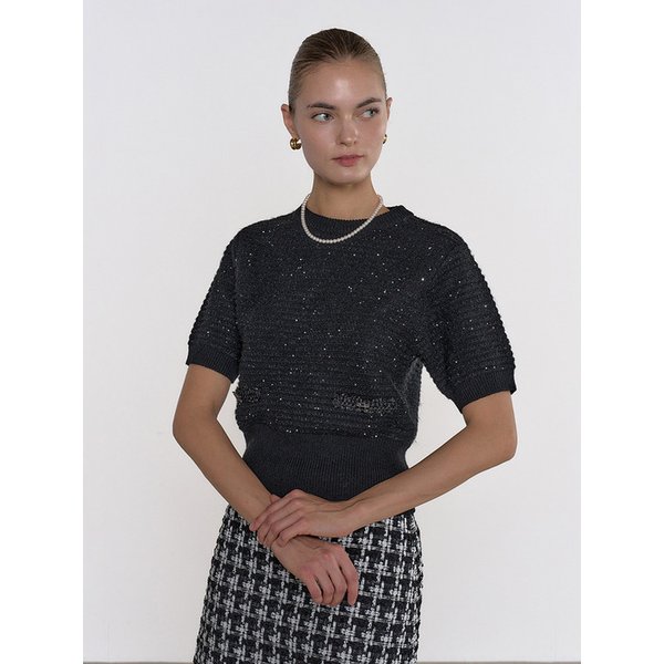 Round Spangle Wool Knit (2color)