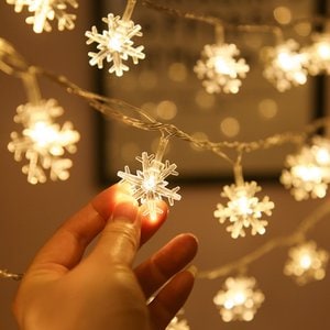 모나코올리브 크리스마스 눈꽃 LED 전구 3M
