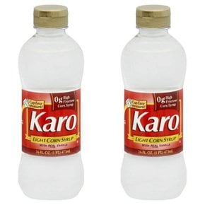 카로 라이트 콘 시럽 리얼 바닐라 Karo Light Corn Syrup with Real Vanilla 473ml 2개