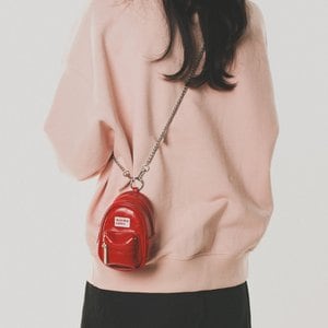 마스마룰즈 mama leather miniature chain cross bag_Red