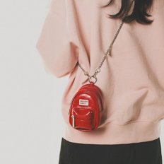 mama leather miniature chain cross bag_Red