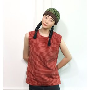 단가라 스트라이프 민소매티셔츠n726