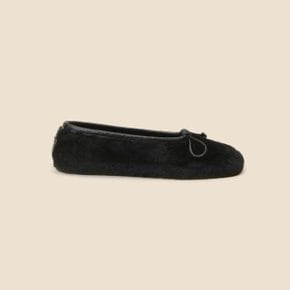 Ribbon fur flat shoes(black) DG1DW24702BLK