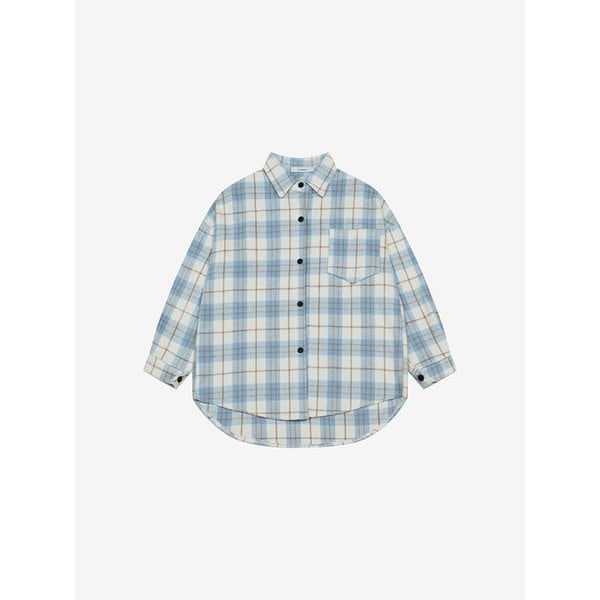 체크 패턴 피치 기모 셔츠 (VLBAY2441)