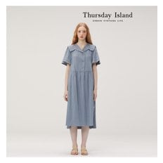써스데이아일랜드 빅카라 포인트 원피스 (T234MOP633W)