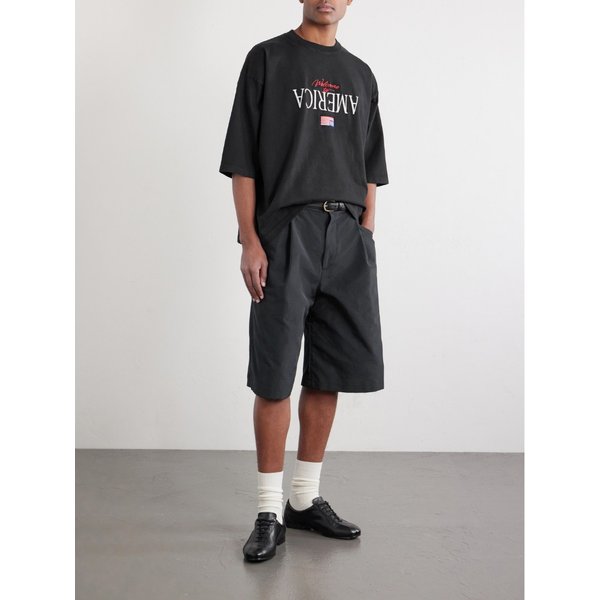 윌리 차바리아 웰컴 투 아메리카 로고 자수 코튼 저지 티셔츠 46376663162997113