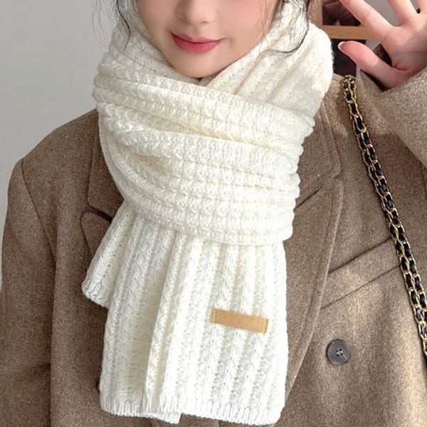 [옷자락] 여자 공용 겨울 니트 방한 머플러 따뜻한 목도리