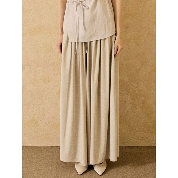 Pleated Maxi Culottes Grey