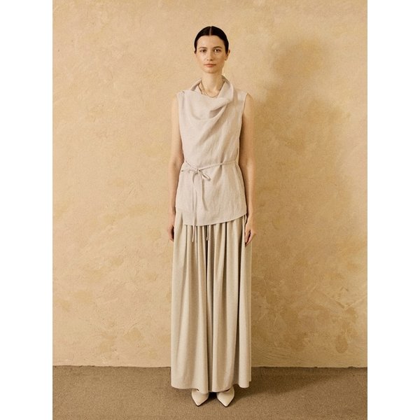 Pleated Maxi Culottes Grey