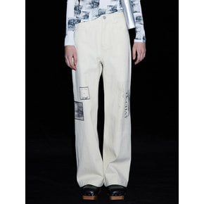 Waffle Straight Pants_Ivory