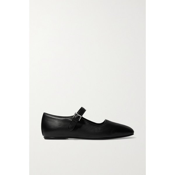아바 가죽 메리제인 발레리나 플랫 블랙 17957409490770020
