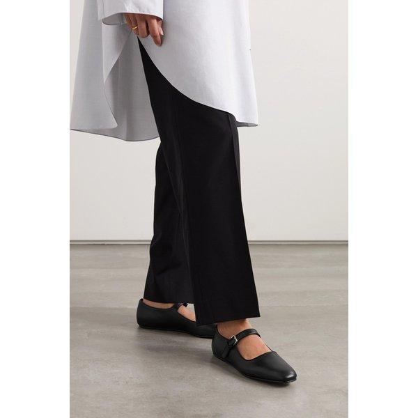 아바 가죽 메리제인 발레리나 플랫 블랙 17957409490770020