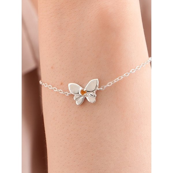 925silver Love flutter bracelet 천연시트린 나비 팔찌