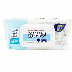 위생행주 무.자극 무세제 물티슈 물티슈걸레 일회용청소포 80매 일회용걸레 일회용밀대 물걸레청소