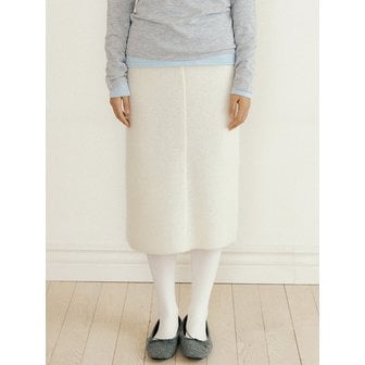 베르브 [리퍼브][2color][kidmohair] love knit skirt 233