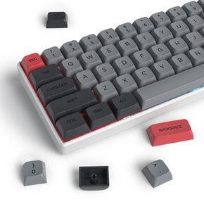 XDA PBT 134 Cherry  Gatron MX 60 %  68  GK61 (Grey red) 키 캡, 키 승화형 그레이 레드