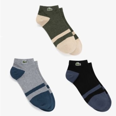 라코스테 (남성)컬러 블록 앵클 양말(RA675E-55G)3컬러 중 택1