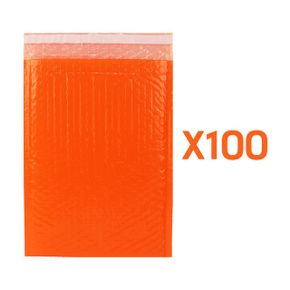 에어캡 택배안전 봉투 25cm 37.5cm 오렌지색상100개