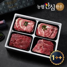 [바로배송][냉장]1++등급(7이상) 구이정육2호 1.2kg (등심/등심/불고기/국거리) 농협안심한우 한우선물세트