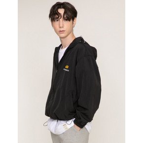 [UNISEX]도트보드 자수 윈드브레이커_블랙