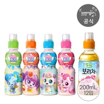 웅진식품 [특가]캐치!티니핑 음료 200ml 12입 (보리차/딸기/사과/복숭아/밀크)