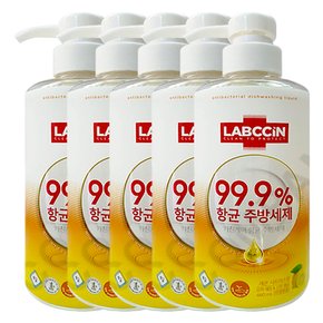 애경 랩신 키친케어 항균 주방세제 레몬 480ml X 5개