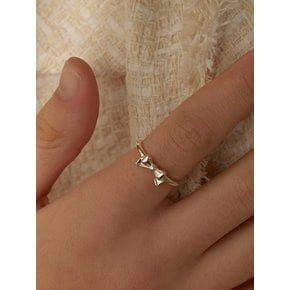 [연말 스페셜 6mm+10mm 진주귀걸이 증정][925 silver] Mini ribbon ring