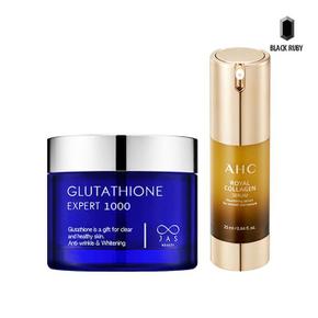 쟈스 글루타치온 크림 60ml + AHC 로 얄 콜라겐 세럼 25ml (S19145210)