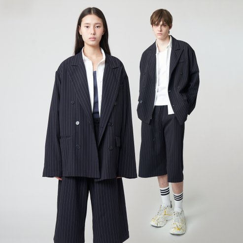 애스플래폼 AU51JK06 더블 브레스티드 자켓_네이비