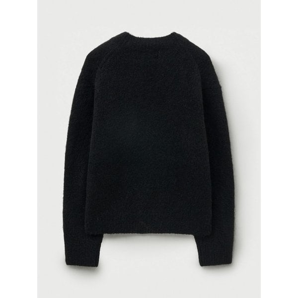 에센 투 톤 모헤어 블렌드 니트_블랙