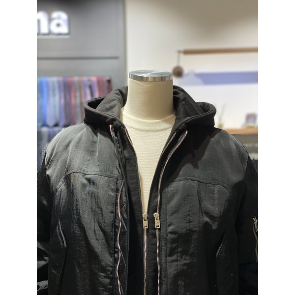 [시흥점] S/S 블랙 나일론 후드 항공점퍼 (RPEMBU01A)