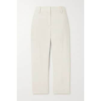 부르넬로쿠치넬리 브루넬로쿠치넬리 스트레치 코튼 드릴 스트레이트 팬츠 오프 화이트 1647597332818373