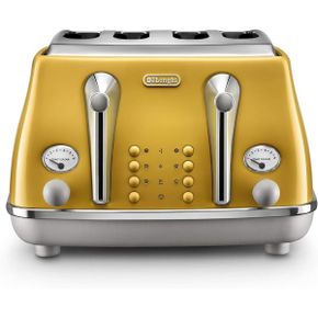 영국 드롱기 토스터 DeLonghi CTOC4003 Icona Capitals 4Slice Toaster with Defrost Function Y