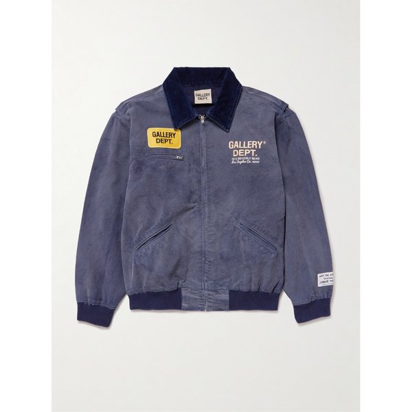 메카닉 코듀로이 트리밍 로고 프린트 봄버 재킷 46376663162903236