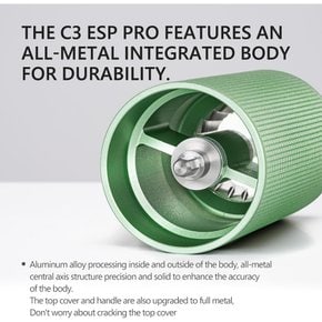 TIMEMORE 커피 밀 수동 타임 모어 용량 25g CNC 스테인레스 스틸 C3 ESP Pro Green