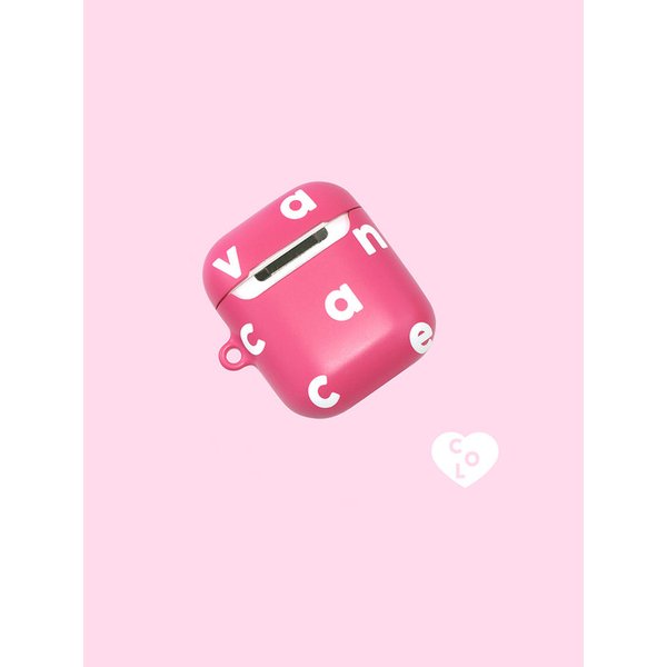 Logo Alphabet Airpods Case (Pink)