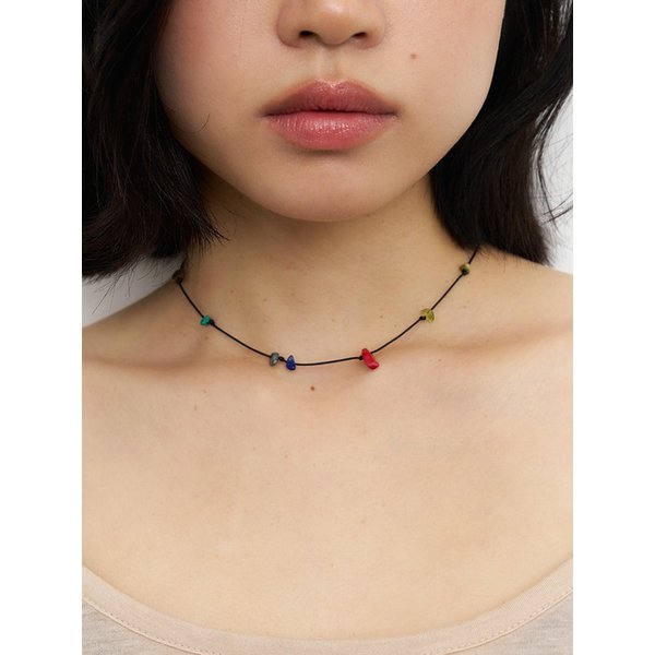 gemmy string chocker necklace