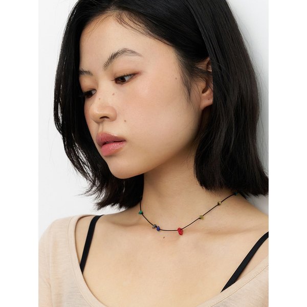 gemmy string chocker necklace