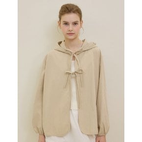 Double Ribbon Hoodie jacket - Beige