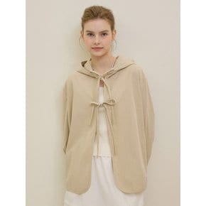 Double Ribbon Hoodie jacket - Beige